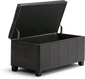 img 2 attached to Simpli Home Rectangular Storage Ottoman Furniture in Accent Furniture