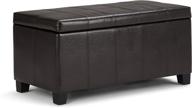 simpli home rectangular storage ottoman furniture in accent furniture logo