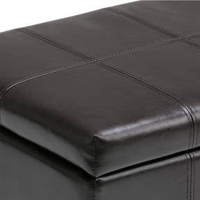 img 1 attached to Simpli Home Rectangular Storage Ottoman Furniture in Accent Furniture