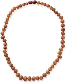 img 3 attached to 📿 Meraki Adult Baltic Amber Necklace - Genuine Raw Unpolished Baroque Baltic Amber, Cognac Color - Certified, 18 Inches