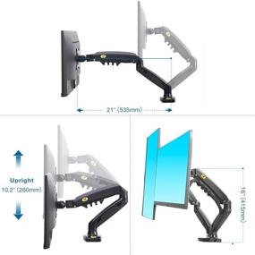 img 1 attached to NB North Bayou F160 - Dual Monitor Desk Mount Stand with Full Motion Swivel for 17-27 Inch Screens, 4.4~19.8lbs Load Capacity per Display