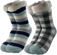 treehouse knits (2 pack) детские тапочки-носки с противоскользящим покрытием, уютные детские теплые носки, теплые носки с флисовой подкладкой, от dg hill. логотип