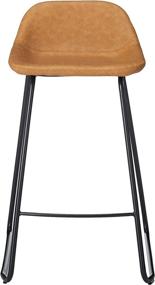 img 3 attached to 🪑 Cortesi Home Ava Counterstools: Saddle Brown Faux Leather, 25" High - CH-CS624959: Find Stylish and Comfortable Counterstools Today!