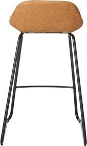 img 2 attached to 🪑 Cortesi Home Ava Counterstools: Saddle Brown Faux Leather, 25" High - CH-CS624959: Find Stylish and Comfortable Counterstools Today!