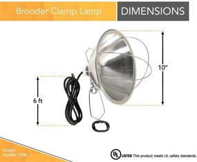 img 3 attached to 🌲 Woods Clamp Lamp with 10 Inch Reflector and Bulb Guard - 300W Bulb, 6ft Cord