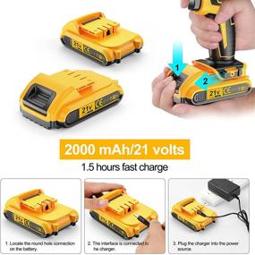 img 1 attached to ⚡ Optimized Charging Solution: 2 Variable Batteries for Cordless Electric Devices