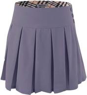 bienzoe stretchy pleated dance skirt for girls with adjustable waist - perfect school uniform logo