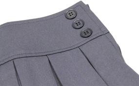 img 1 attached to Bienzoe Stretchy Pleated Dance Skirt for Girls with Adjustable Waist - Perfect School Uniform