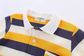 img 2 attached to 👕 Premium Quality UP YO EB Boys' Striped Polo Short Sleeve T-Shirt: Stylish and Comfortable Cotton Tee for Toddler Boys