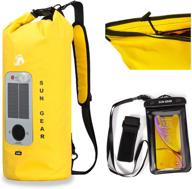 🎒 ultimate adventure companion: sun gear waterproof dry bag backpack with solar-powered bluetooth speaker & flashlight – perfect for rafting, kayaking, sup логотип