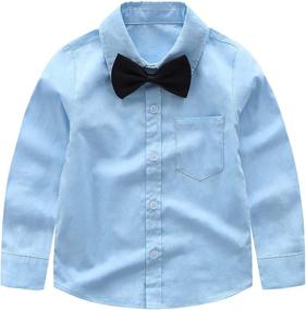 img 2 attached to Summer Clothes Formal Infant Bowtie Boys' Clothing for Clothing Sets