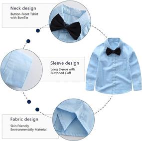 img 1 attached to Summer Clothes Formal Infant Bowtie Boys' Clothing for Clothing Sets