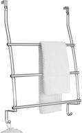 🛀 enhance your bathroom organization with the idesign classico steel over-the-door towel rack with storage hooks - chrome logo