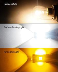 img 2 attached to 🚦 AUXITO Двухцветные светодиодные лампы для поворотников и стояночных огней автомобиля - набор из 2 штук