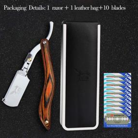 img 1 attached to 🪒 Professional Men's Shaving Razor with Redwood Handle and Changeable Blades