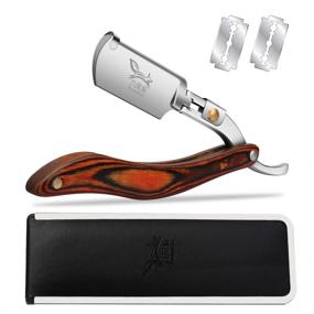 img 3 attached to 🪒 Professional Men's Shaving Razor with Redwood Handle and Changeable Blades