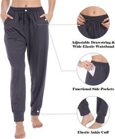 img 2 attached to 👖 Annenmy Women's High Waist Yoga Sweatpants - Comfy Lounge Pants with Pockets, Perfect for Workouts and Casual Wear