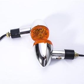 img 2 attached to 🏍️ XYZCTEM 2x2" Chrome Front Rear Turn Signal - Ideal for Motorcycle, Street Bike, Scooter, Cruiser, Chopper & More