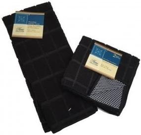 img 2 attached to 🧽 Black Microfiber Dish Towel and Dish Rag Pack - Set of 3 Towels and Rags for Kitchen Cleaning, Supplies, Accessories - Ideal Microfiber Cleaning Cloth for Dish Washing Cleaning Supplies