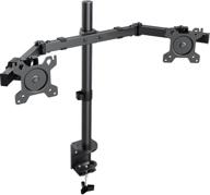 ergear dual monitor desk mount stand 17-32 inches, adjustable sliding monitor arms up to 26.4lbs, dual monitor stand with c-clamp and grommet base, 75/100mm vesa, black - egcm5 logo