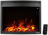 🔥 enhance your home with the e-flame usa edmonton 28-inch curved led electric fireplace stove insert - remote control, 3-d log and fire effect logo