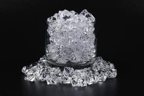 img 2 attached to 💎 400 Clear Fake Ice Rocks Diamond - 11 Ounce Crushed Gems Crystals for Vase Fillers, Wedding Decor, Table Scatter - Favorable Decoration