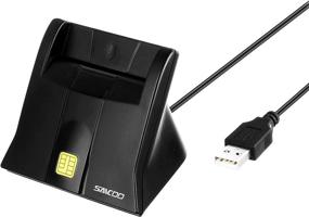 img 4 attached to Saicoo DOD Military USB Common Access CAC Smart Card Reader - Mac OS & Windows (Vertical Version)