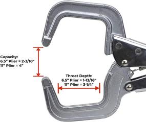 img 3 attached to 🔒 Клещи с зажимом Strong Hand Tools длиной 11 дюймов с поворотным наконечником, глубиной губок 3-1/4 дюйма, открытием 4 дюйма, регулировочным винтом, одноручным выпуском, закаленной стали - PR115S.