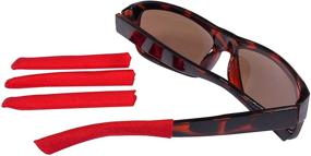 img 1 attached to Enhance Eyewear with Stylish Soft Temple Tip Sleeves - Two Pack for Men, Women & Kids