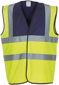 img 4 attached to 🔆 Yoko Unisex Premium Hi-Vis Waistcoat Vest/Jacket: Stay Visible and Safe in Style