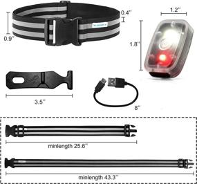 img 3 attached to 🔦 Дополнительно большое отражающее средство безопасности MapleSeeker: отражающий жилет, беговой пояс, безопасный жилет высокой видимости и набор светодиодных огней.