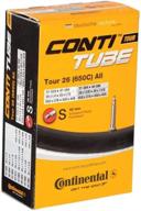 continental 26-inch bicycle tube, 1.25-1.75-inch 42mm presta valve, black logo