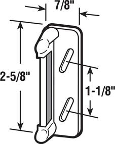 img 1 attached to 🚪 Premium Aluminum Spring Type Screen Door Strike Plate - Pack of 1 by Prime-Line MP5003