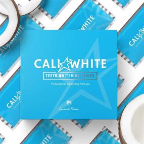 img 4 attached to Cali White Teeth Whitening Strip - Vegan Sensitive Smile Whitener - Coconut Oil Flavored - 6% Hydrogen Peroxide Whitening Strips