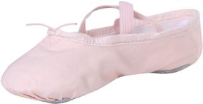 img 4 attached to STELLE Canvas Ballet Slipper Toddler Girls' Shoes and Athletic: The Perfect Blend of Style and Comfort