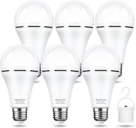 stay lit in emergencies: rechargeable led bulbs with 1500mah battery backup - 15w, 80w equivalent - ideal for power outages at home logo