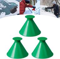 ❄️ fullyy round windshield ice scrapers: the magic cone-shaped car snow removal tool - purezonea logo