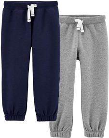 img 1 attached to 👖 Carters 2 Pack Fleece Green Black Boys' Pants: Stylish and Comfortable Clothing for Boys