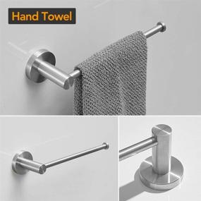 img 2 attached to 🛀 BESy 4 Piece Bathroom Accessories Set: Adjustable Double Towel Bar, Paper Holder, Towel Hook, Single Towel Bar – Brushed Nickel Fixtures for Wall Mounted Bath Hardware