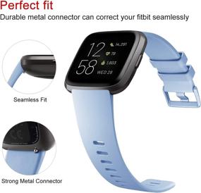 img 2 attached to 📱 RIOROO Fitbit Versa/Fitbit Versa 2/Fitbit Versa Lite Soft Silicone Bands: Stylish Replacement Wristbands for Fitbit Versa Smart Watch