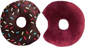 img 3 attached to 🍩 Brown Chocolate Truyond Donut Plush Pillow: 14-Inch Stuffed Cushion Soft Toy, Decor & Gift