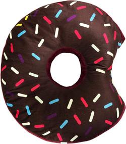 img 4 attached to 🍩 Brown Chocolate Truyond Donut Plush Pillow: 14-Inch Stuffed Cushion Soft Toy, Decor & Gift