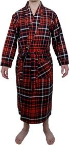 img 2 attached to Large X-Large Men's 👘 Clothing - Andrew Scott Flannel Bathrobe