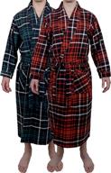 large x-large men's 👘 clothing - andrew scott flannel bathrobe logo