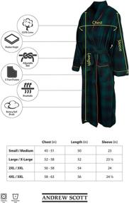 img 1 attached to Large X-Large Men's 👘 Clothing - Andrew Scott Flannel Bathrobe