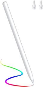 img 4 attached to MEKO Active Stylus Pen for iPad - Rechargeable with Palm Rejection, Tilting, Magnetic Adsorption - Compatible with Apple iPad 6/7/8th Gen, iPad Pro 11/12.9 inch, Air 3rd/4th Gen, Mini 5th Gen