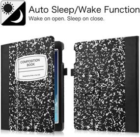 img 2 attached to Fintie Folio Case for iPad Mini 1/2/3 📚 - Slim Fit, Smart Stand, Auto Sleep/Wake, Composition Book Black