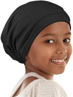 🎀 alnorm satin lined hair bonnets for curly girls with comfort elastic band - adjustable sleep caps for teens, big kids, child logo