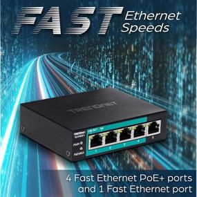 img 3 attached to 📷 TRENDnet 5-Port Long Range PoE+ Switch with Camera DIP Switch, Black TE-FP051