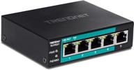 📷 trendnet 5-port long range poe+ switch with camera dip switch, black te-fp051 logo